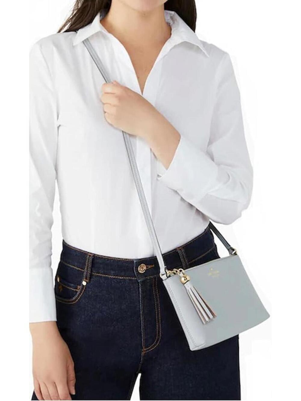 Kate Spade Ivy Street Amy Leather Crossbody Bag AVALON MIST Blue